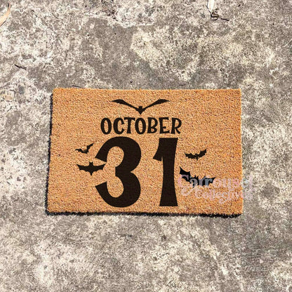 October 31 doormat, Halloween Doormat, Spooky Doormat, Creepy Doormat