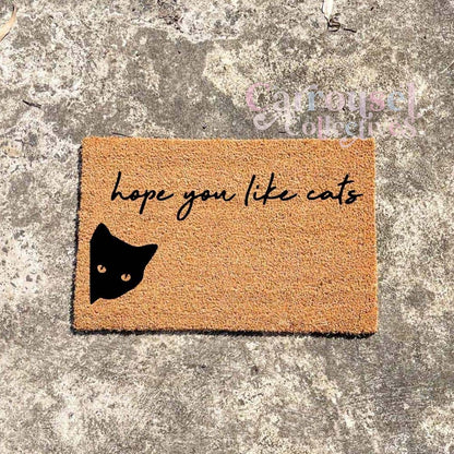 Hope you like cats doormat, custom doormat, personalised doormat, door mat