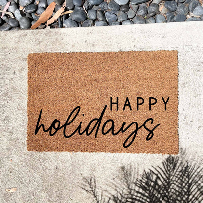 Happy Holidays doormat, Christmas doormat, Seasonal Doormat, Holidays Doormat