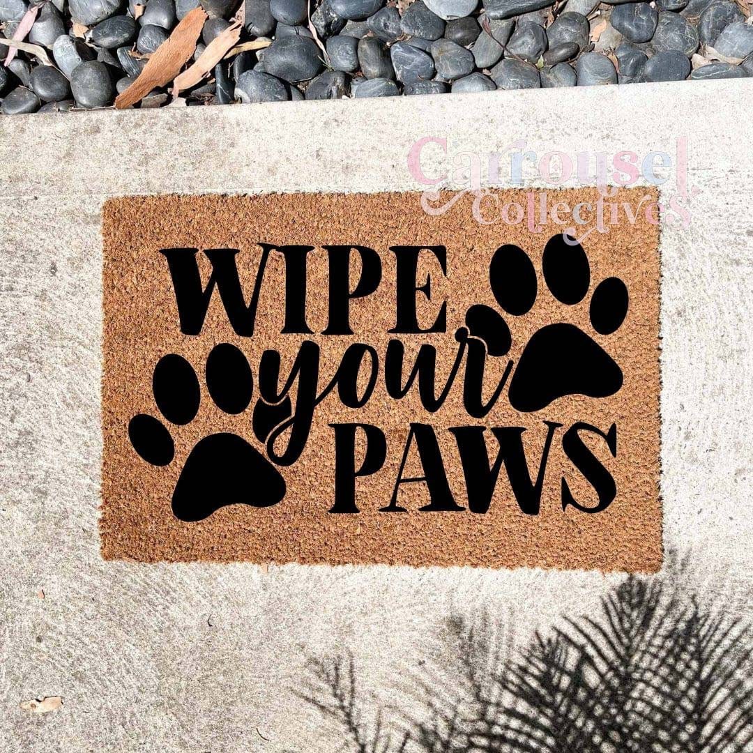 Wipe your paws doormat, custom doormat, personalised doormat, door mat