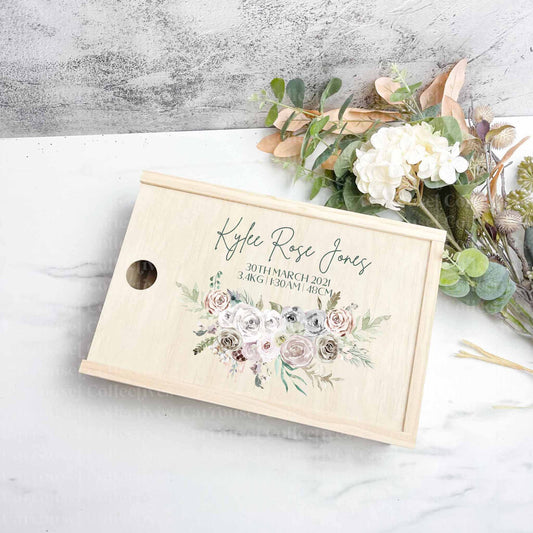 Floral arrangement baby keepsake boxes - Memories box