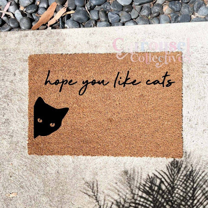 Hope you like cats doormat, custom doormat, personalised doormat, door mat