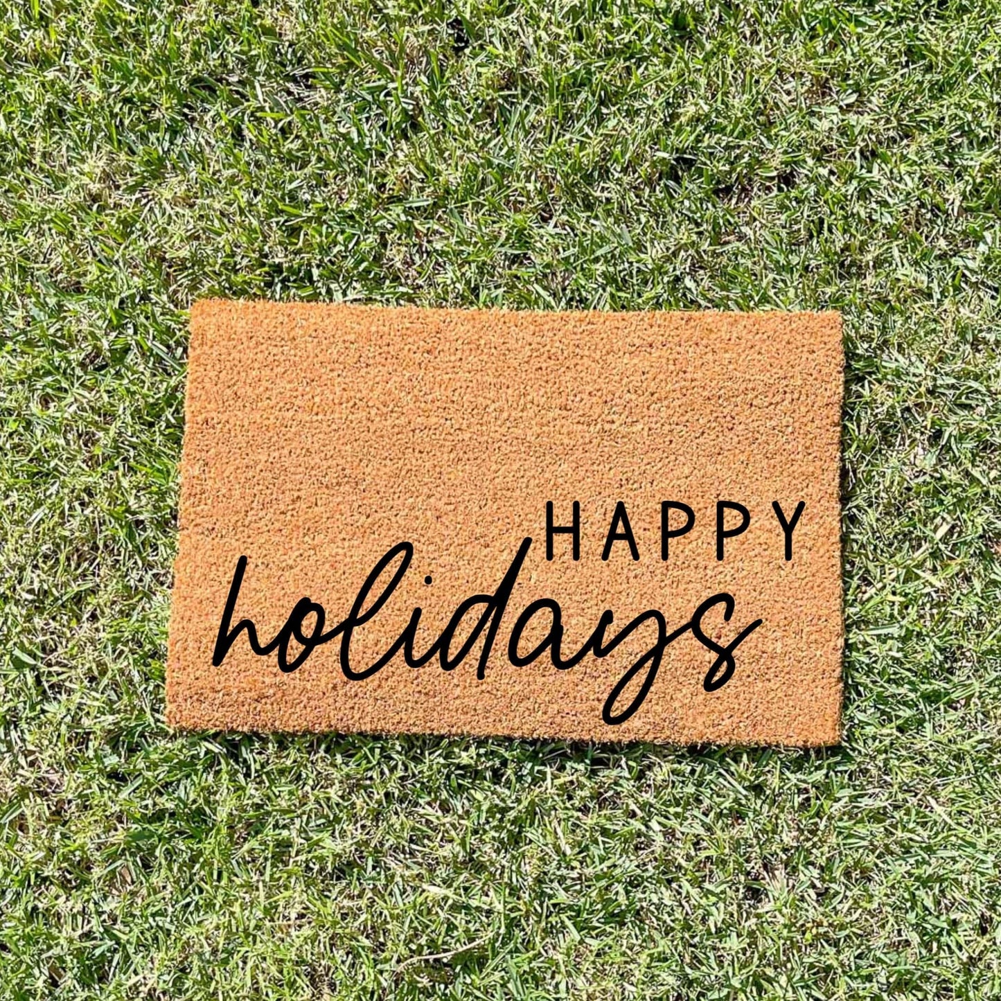 Happy Holidays doormat, Christmas doormat, Seasonal Doormat, Holidays Doormat