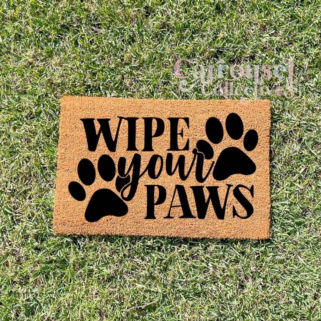 Wipe your paws doormat, custom doormat, personalised doormat, door mat