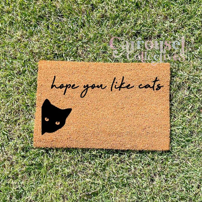 Hope you like cats doormat, custom doormat, personalised doormat, door mat