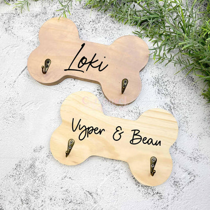 Personalised Dog Bone Leash sign, Pet dog Sign, Pet Owners Gifts, Dog Owners Gifts