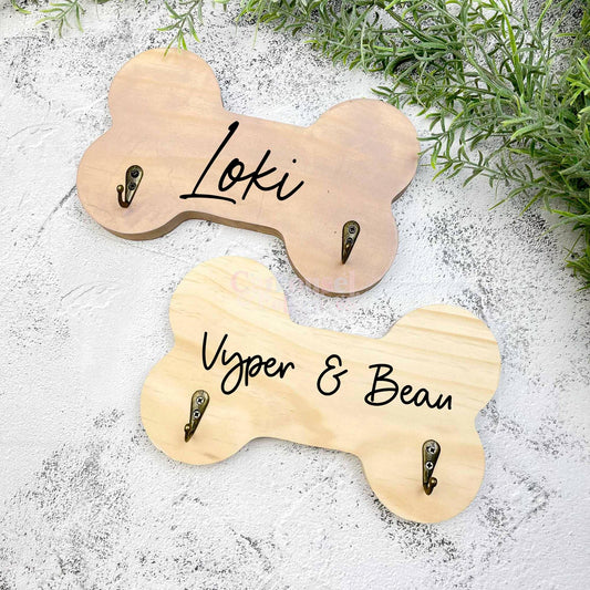 Personalised Dog Bone Leash sign, Pet dog Sign, Pet Owners Gifts, Dog Owners Gifts