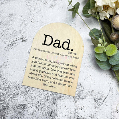 Dad Definition Sign, Fathers day gifts, printed fathers day signs, Gifts for dad s1