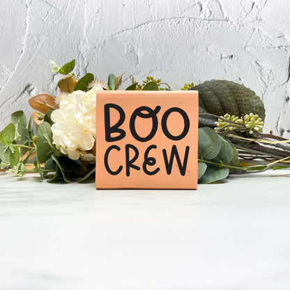 Boo crew Wood Sign, Halloween Wood Sign, Halloween Home Decor, Spooky Decor