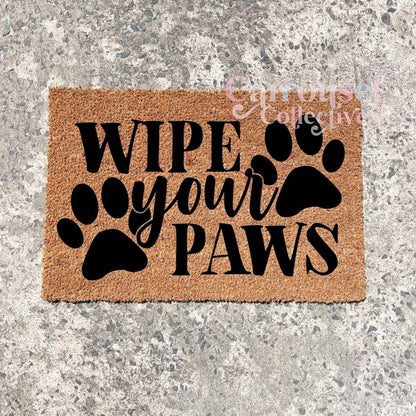 Wipe your paws doormat, custom doormat, personalised doormat, door mat