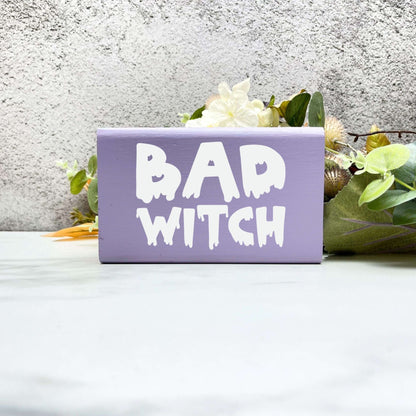 Bad witch Sign, Halloween Wood Sign, Halloween Home Decor, Spooky Decor
