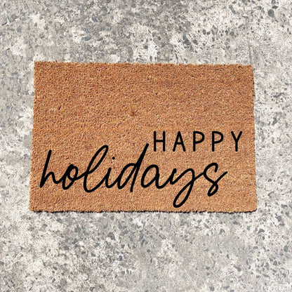 Happy Holidays doormat, Christmas doormat, Seasonal Doormat, Holidays Doormat