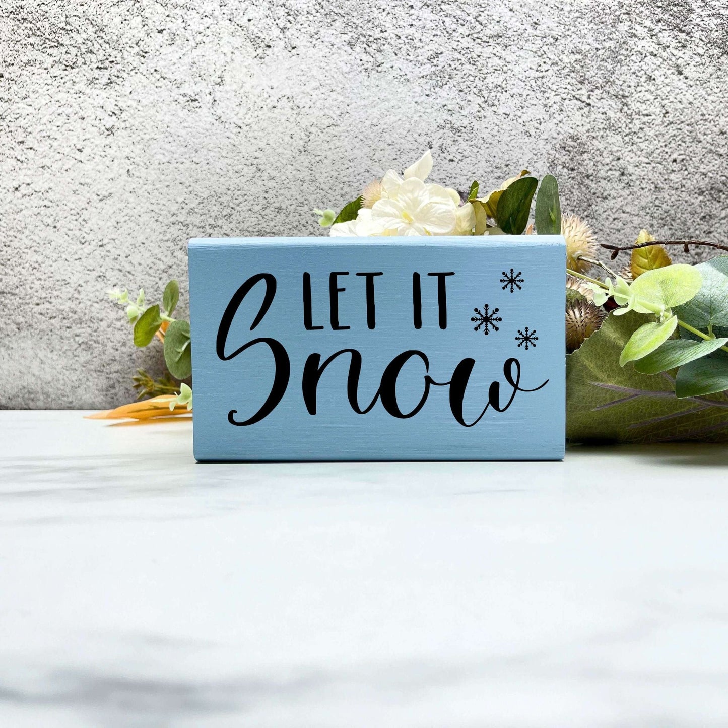 Let it snow sign, christmas wood signs, christmas decor, home decor