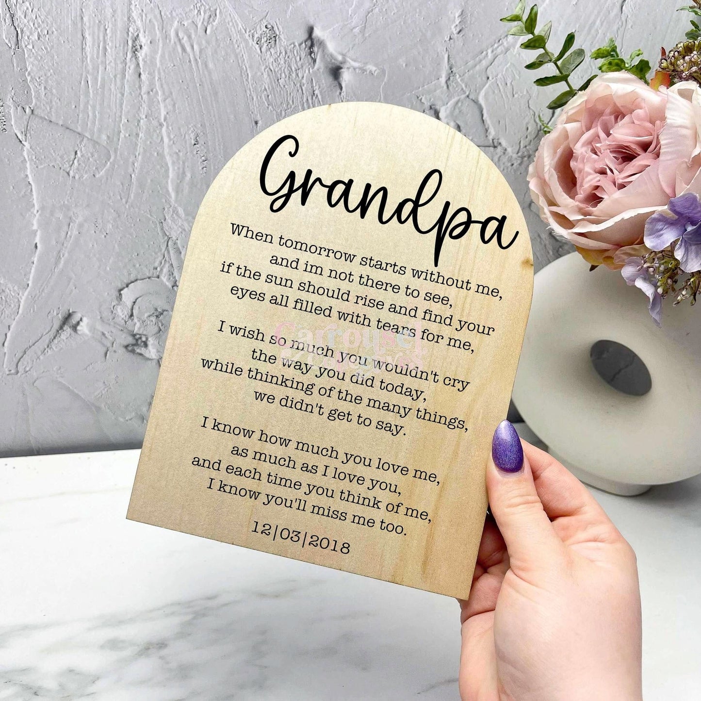 Grandpa memorial grief sign, memorial quote sign, heaven quote sign, grief sign s22