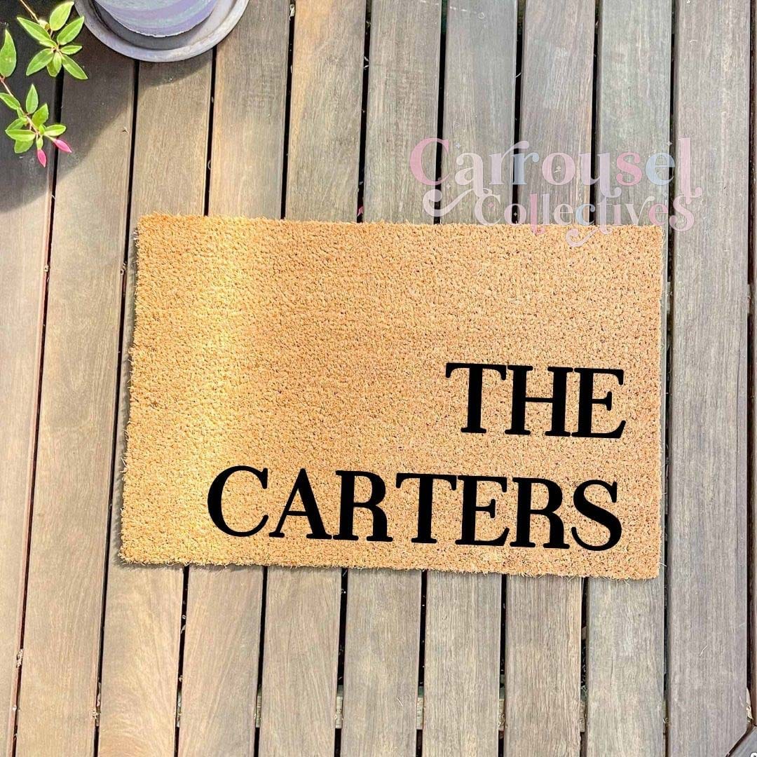 Custom name doormat, custom doormat, personalised doormat