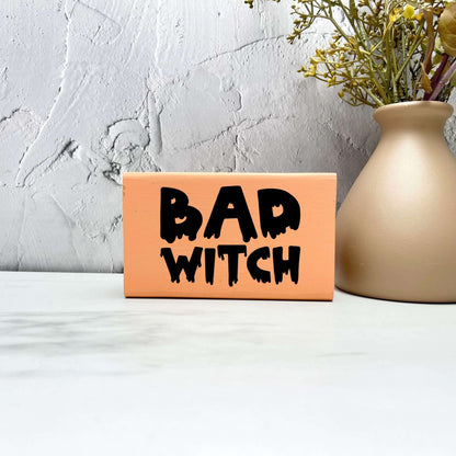 Bad witch Sign, Halloween Wood Sign, Halloween Home Decor, Spooky Decor