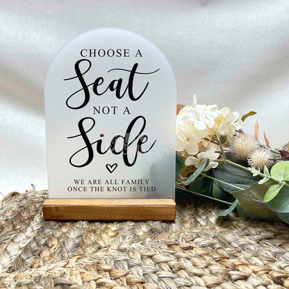 Choose a seat wedding acrylic sign, Wedding Sign, Event Sign, Party Decor