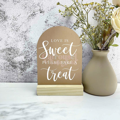Love is sweet acrylic sign, Wedding Sign, Event Sign, Party Decor