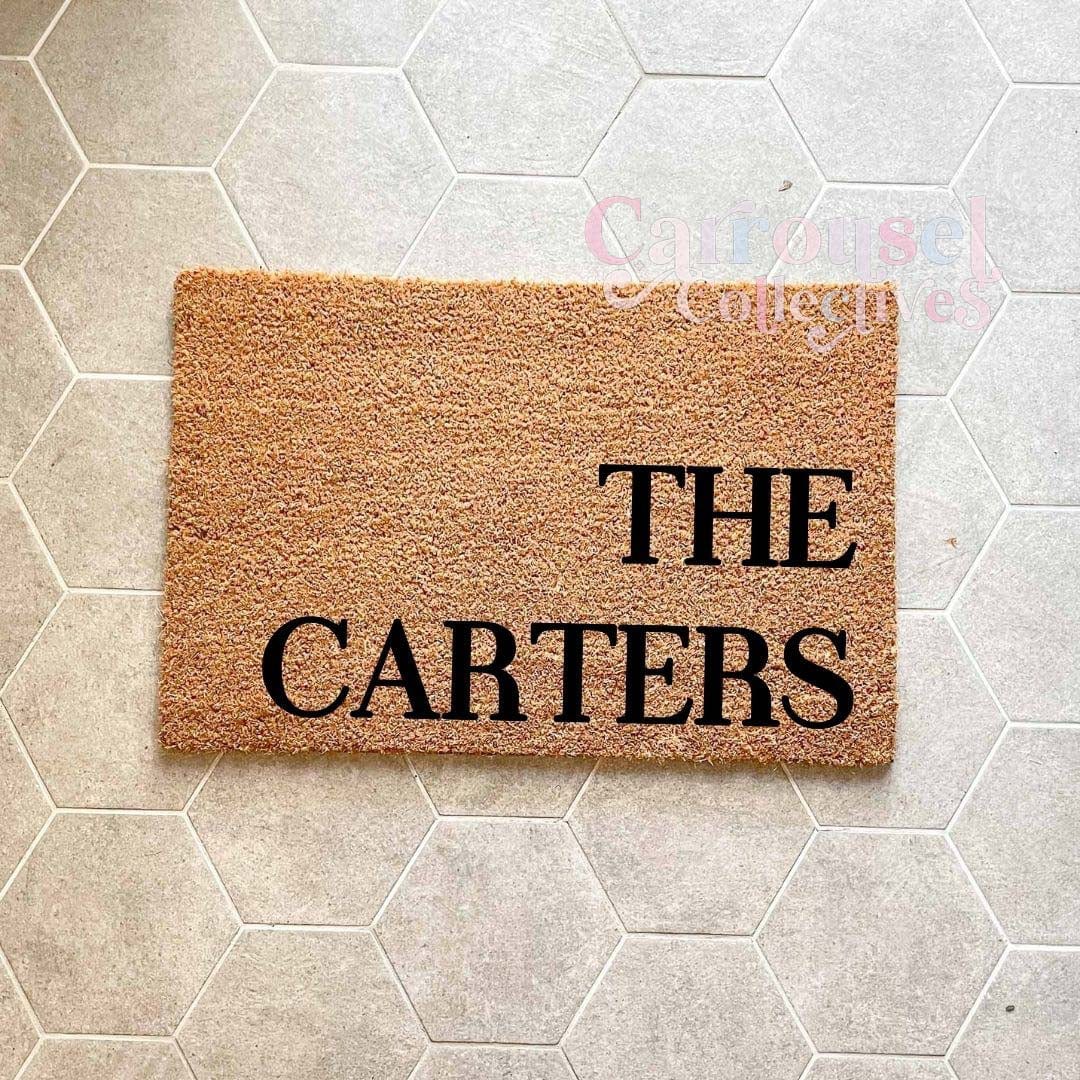 Custom name doormat, custom doormat, personalised doormat