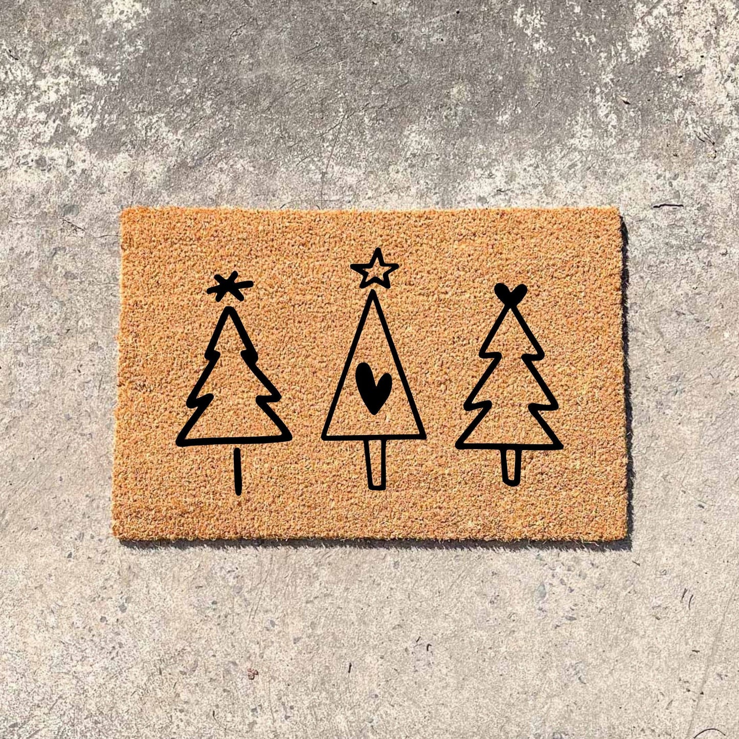 Christmas trees doormat, Christmas doormat, Seasonal Doormat, Holidays Doormat