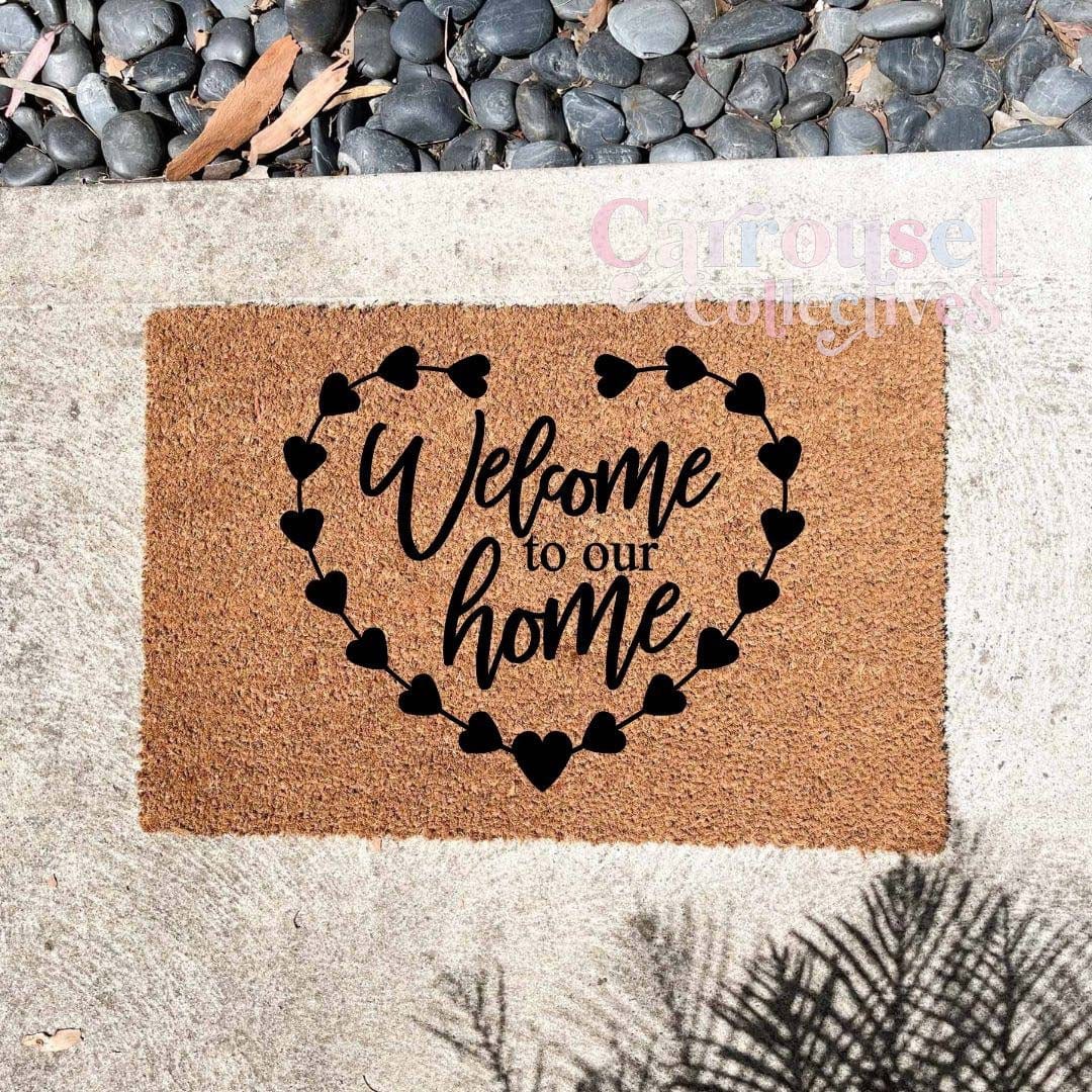 Welcome to our home doormat, custom doormat, personalised doormat, door mat