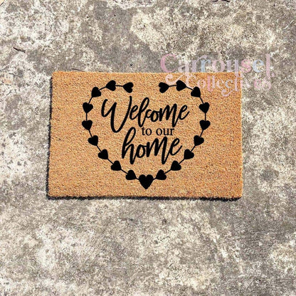 Welcome to our home doormat, custom doormat, personalised doormat, door mat