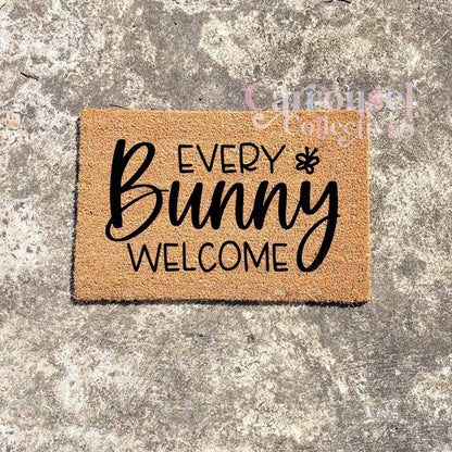 Every bunny welcome doormat, custom doormat, personalised doormat, door mat