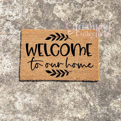 Welcome to our home doormat, custom doormat, personalised doormat, door mat