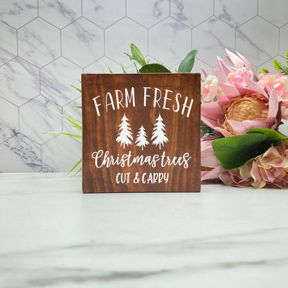 Farm fresh Christmas trees sign, christmas wood signs, christmas decor, home decor