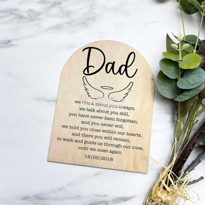 Dad memorial grief sign, memorial quote sign, heaven quote sign, grief sign s28