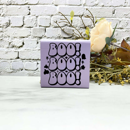 Boo! Wood Sign, Halloween Wood Sign, Halloween Home Decor, Spooky Decor