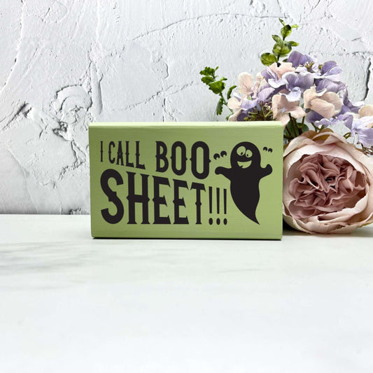 I call boo sheet Sign, Halloween Wood Sign, Halloween Home Decor, Spooky Decor