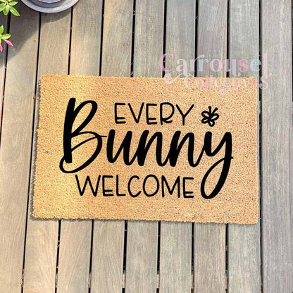 Every bunny welcome doormat, custom doormat, personalised doormat, door mat