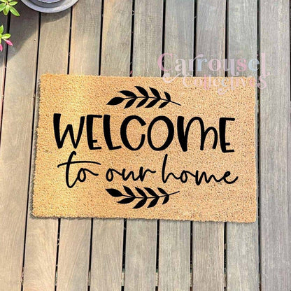 Welcome to our home doormat, custom doormat, personalised doormat, door mat