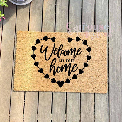 Welcome to our home doormat, custom doormat, personalised doormat, door mat