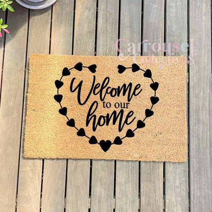 Welcome to our home doormat, custom doormat, personalised doormat, door mat