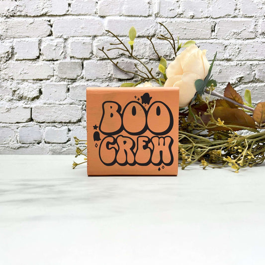 Boo crew Wood Sign, Halloween Wood Sign, Halloween Home Decor, Spooky Decor