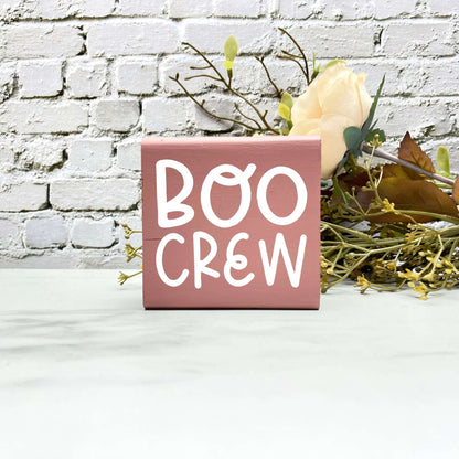 Boo crew Wood Sign, Halloween Wood Sign, Halloween Home Decor, Spooky Decor