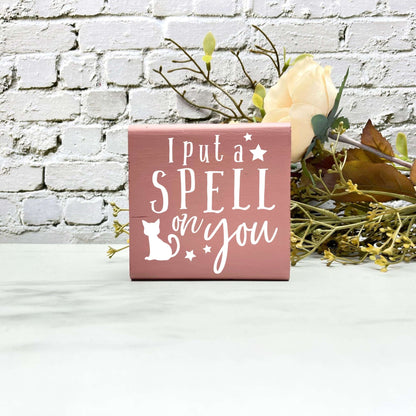 I put a spell on you Wood Sign, Halloween Wood Sign, Halloween Home Decor, Spooky Decor