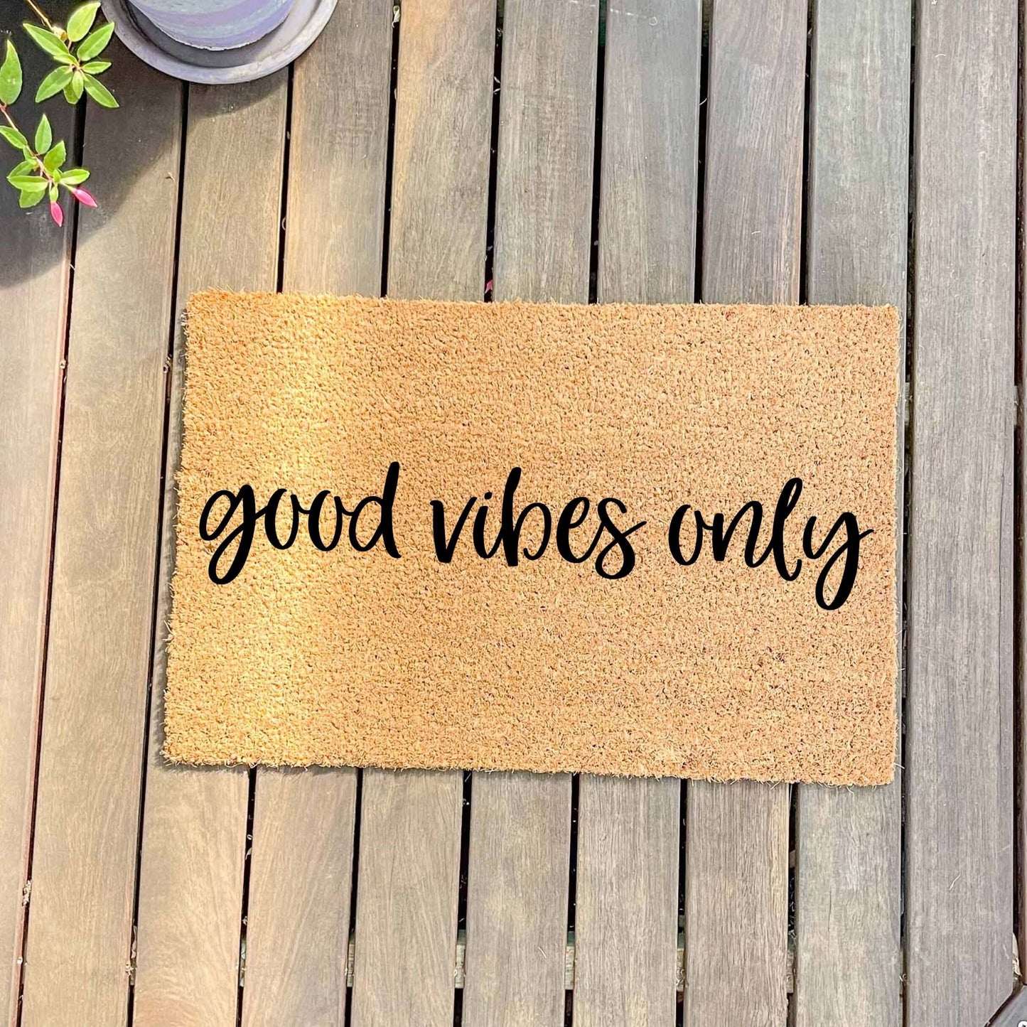 Good Vibes Only doormat, custom doormat, personalised doormat, door mat