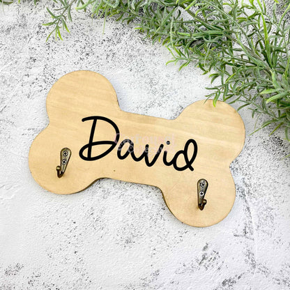 Personalised Dog Bone Leash sign, Pet dog Sign, Pet Owners Gifts, Dog Owners Gifts