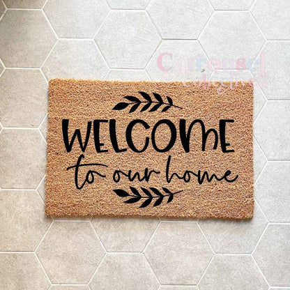 Welcome to our home doormat, custom doormat, personalised doormat, door mat