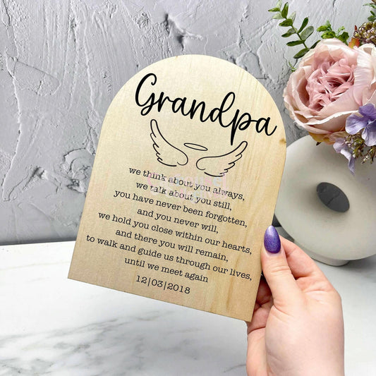 Grandpa memorial grief sign, memorial quote sign, heaven quote sign, grief sign s30