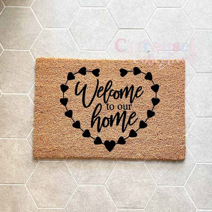 Welcome to our home doormat, custom doormat, personalised doormat, door mat