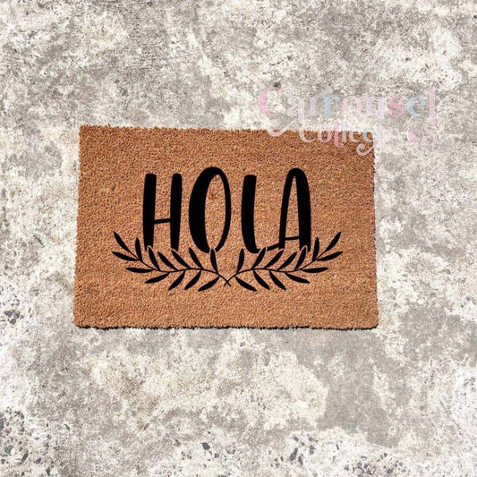 Hola doormat, custom doormat, personalised doormat, door mat