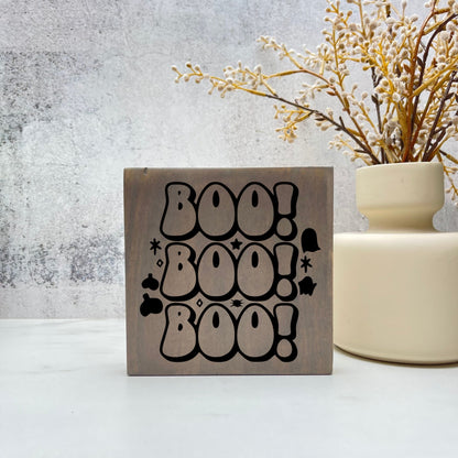 Boo! Wood Sign, Halloween Wood Sign, Halloween Home Decor, Spooky Decor