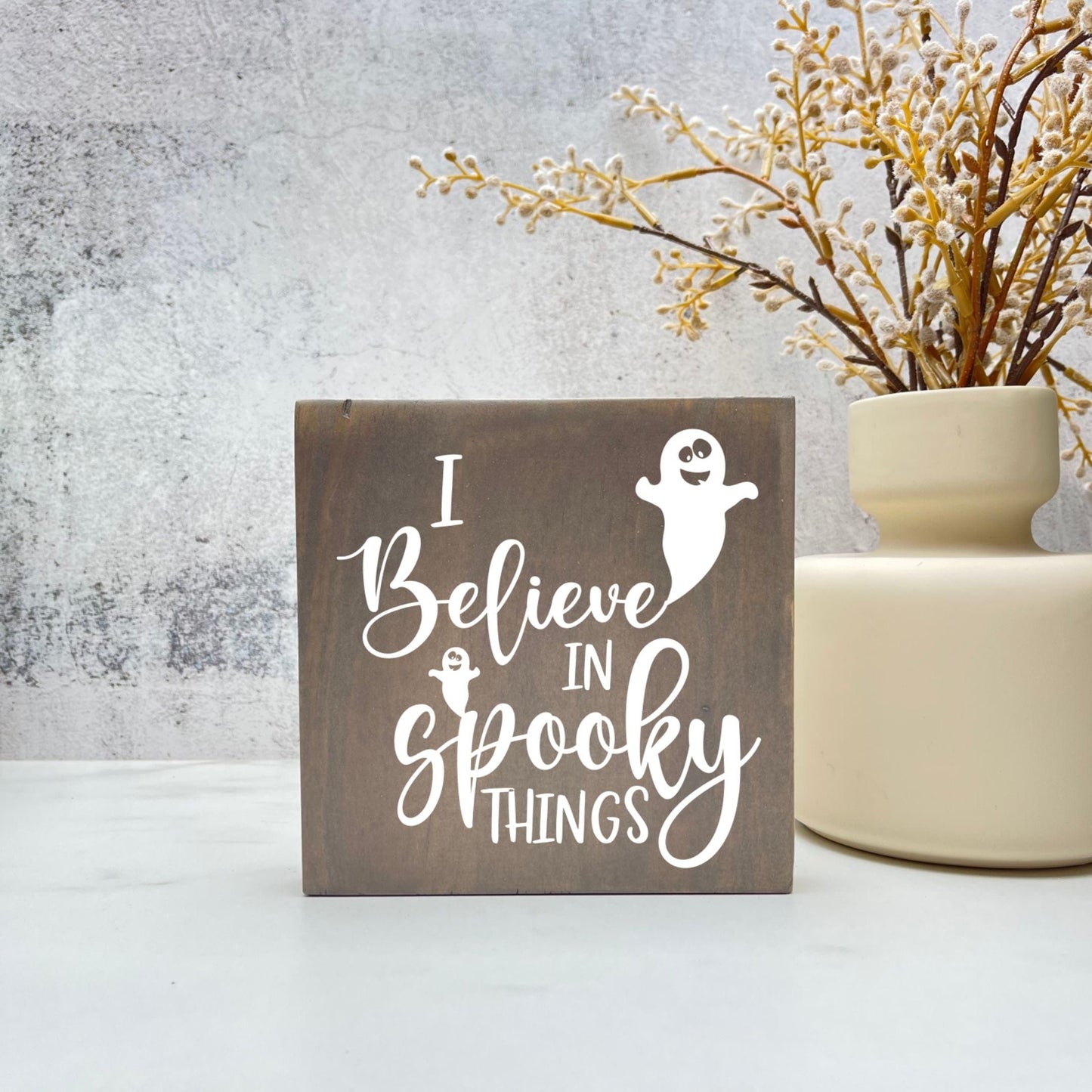 I believe in spooky things Wood Sign, Halloween Wood Sign, Halloween Home Decor, Spooky Decor