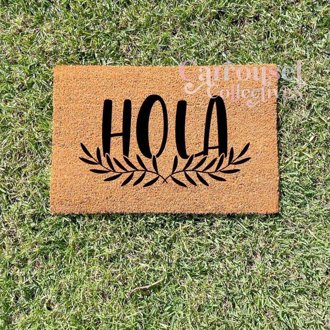 Hola doormat, custom doormat, personalised doormat, door mat