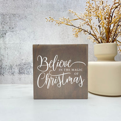 Believe in the magic of Christmas sign, christmas wood signs, christmas decor, home decor