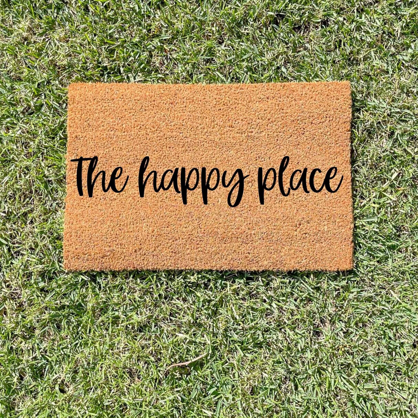 The happy place doormat, custom doormat, personalised doormat, door mat